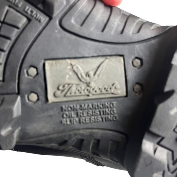 Thorogood The Deuce Leather Biker Boots Men 11 Black 8” Side Zip Combat Tactical - Picture 10 of 15